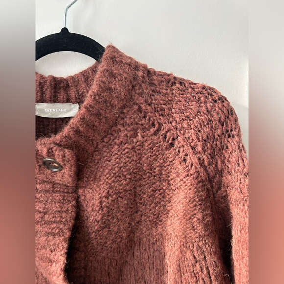 Everlane The Lofty-Knit Cardigan in a brown, chocolate - Picture 2 of 10